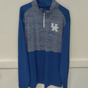 NWT Captivating Men's University of KY Wildcats 1/4 Zip Blue Size M $50 CC261